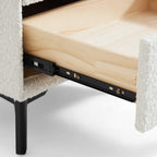 Cushy Boucle Fabric Nightstand