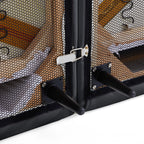 Vanilla Black Leather U-Shaped Sectional