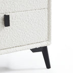 Cushy Boucle Fabric Nightstand
