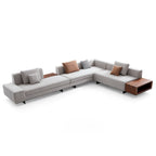 Brandy Channel Tufting Sectional with Coffee Table