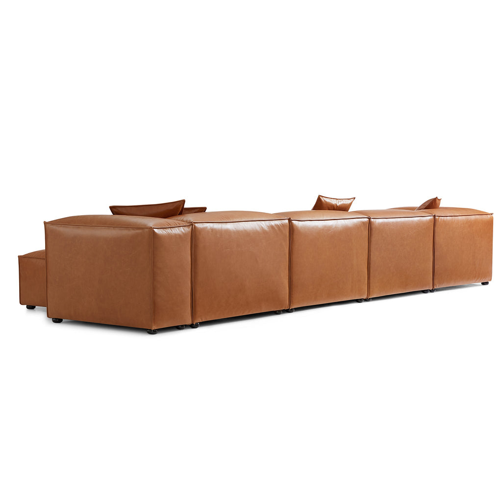 Benthe Modular Tan Open-End Sectional Sofa