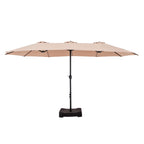 Parasol double extra large de 15 pieds pour patio double face de MAISON ARTS avec base incluse