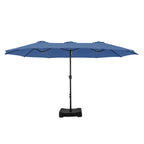 Parasol double extra large de 15 pieds pour patio double face de MAISON ARTS avec base incluse