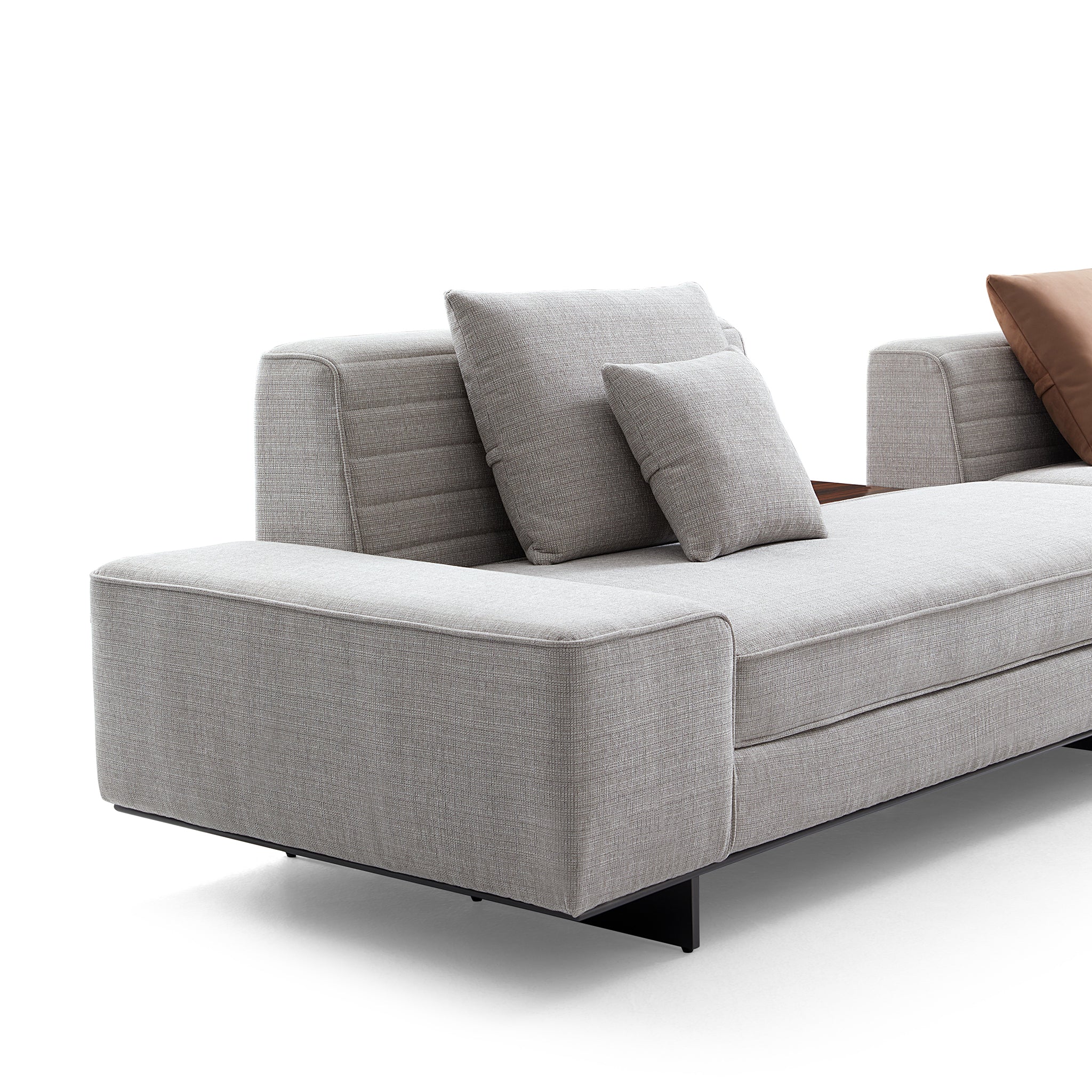 Brandy Channel Tufting Sectional with Coffee Table