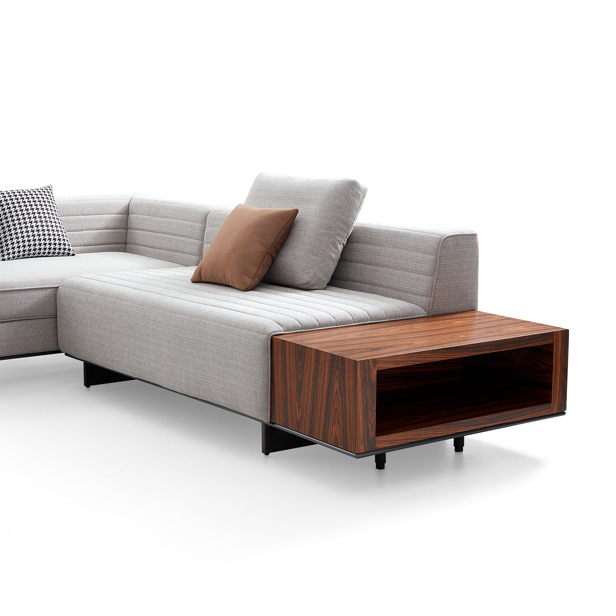 Brandy Channel Tufting Sectional with Coffee Table