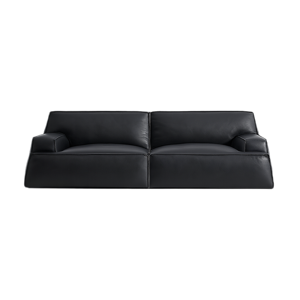 Deacon Minimalist Top Grain Leather Sofa