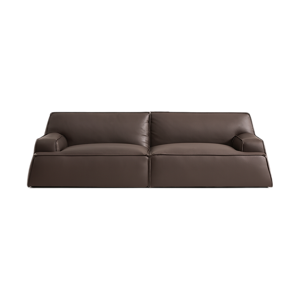 Deacon Minimalist Top Grain Leather Sofa