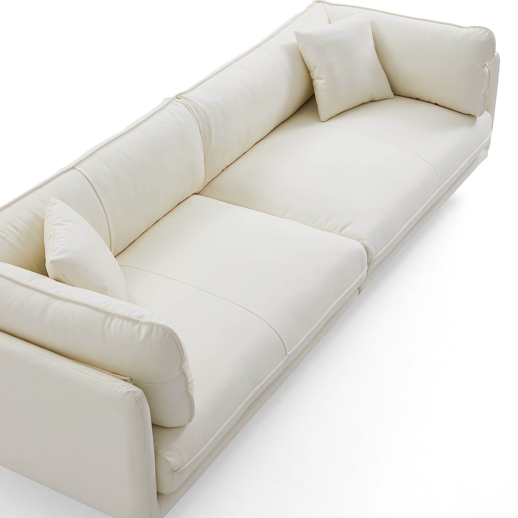 Vanilla Black Leather Sofa