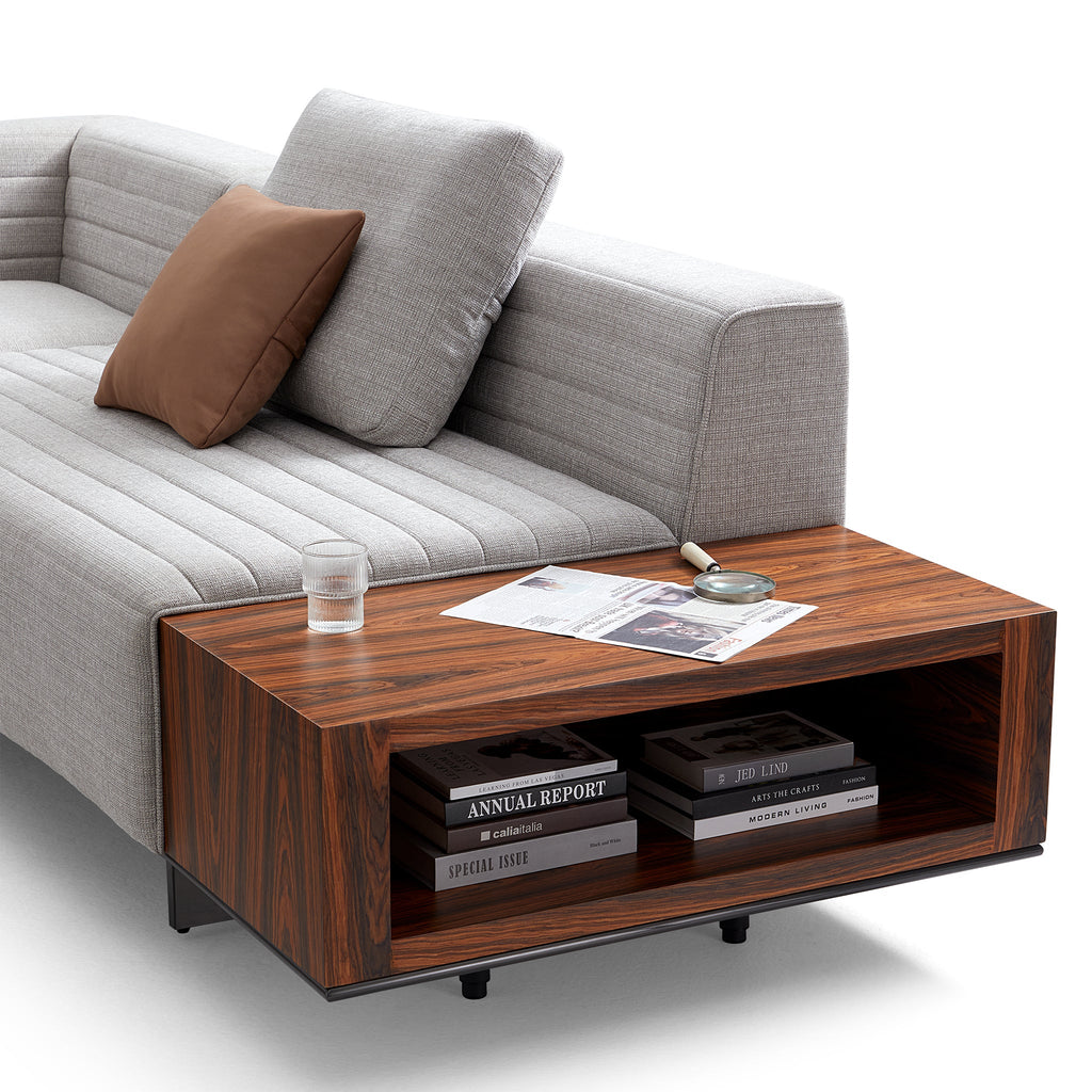 Brandy Channel Tufting Sectional with Coffee Table