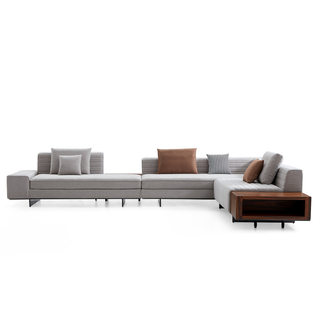 Brandy Channel Tufting Sectional with Coffee Table