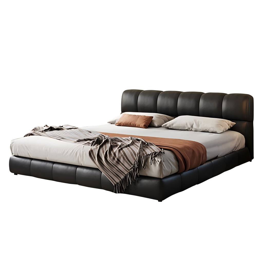 Cocoa Puff Leather Bed