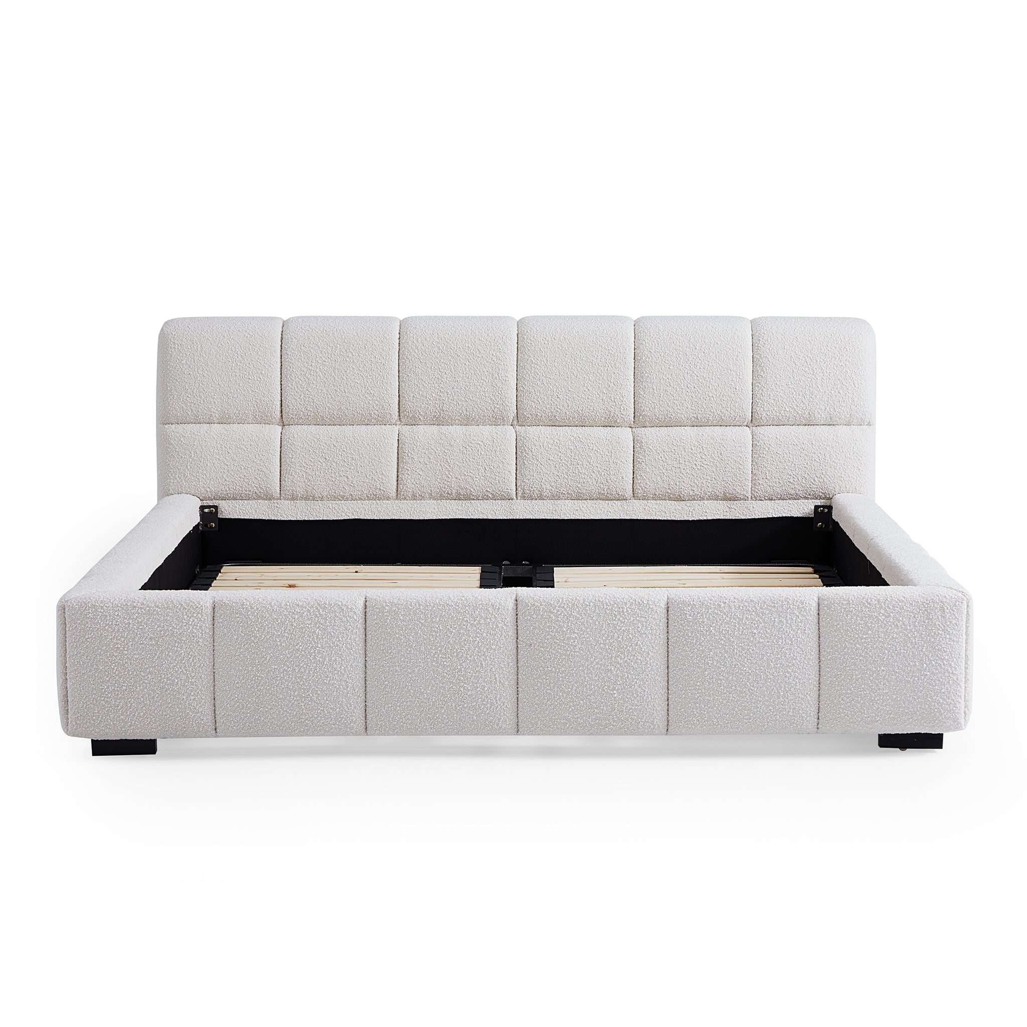 Cushy Boucle Fabric Bed