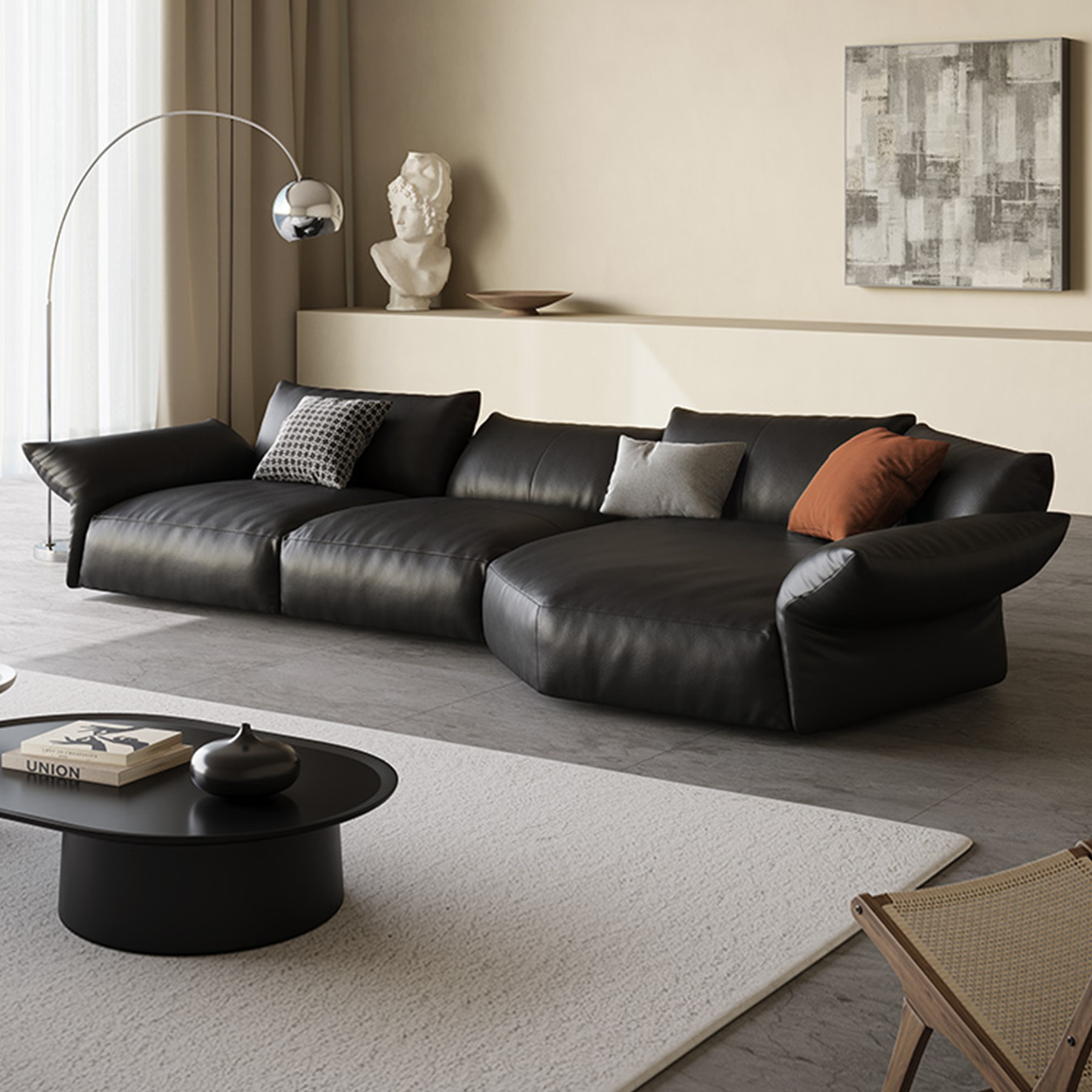 Petalo Modern Leather Sectional