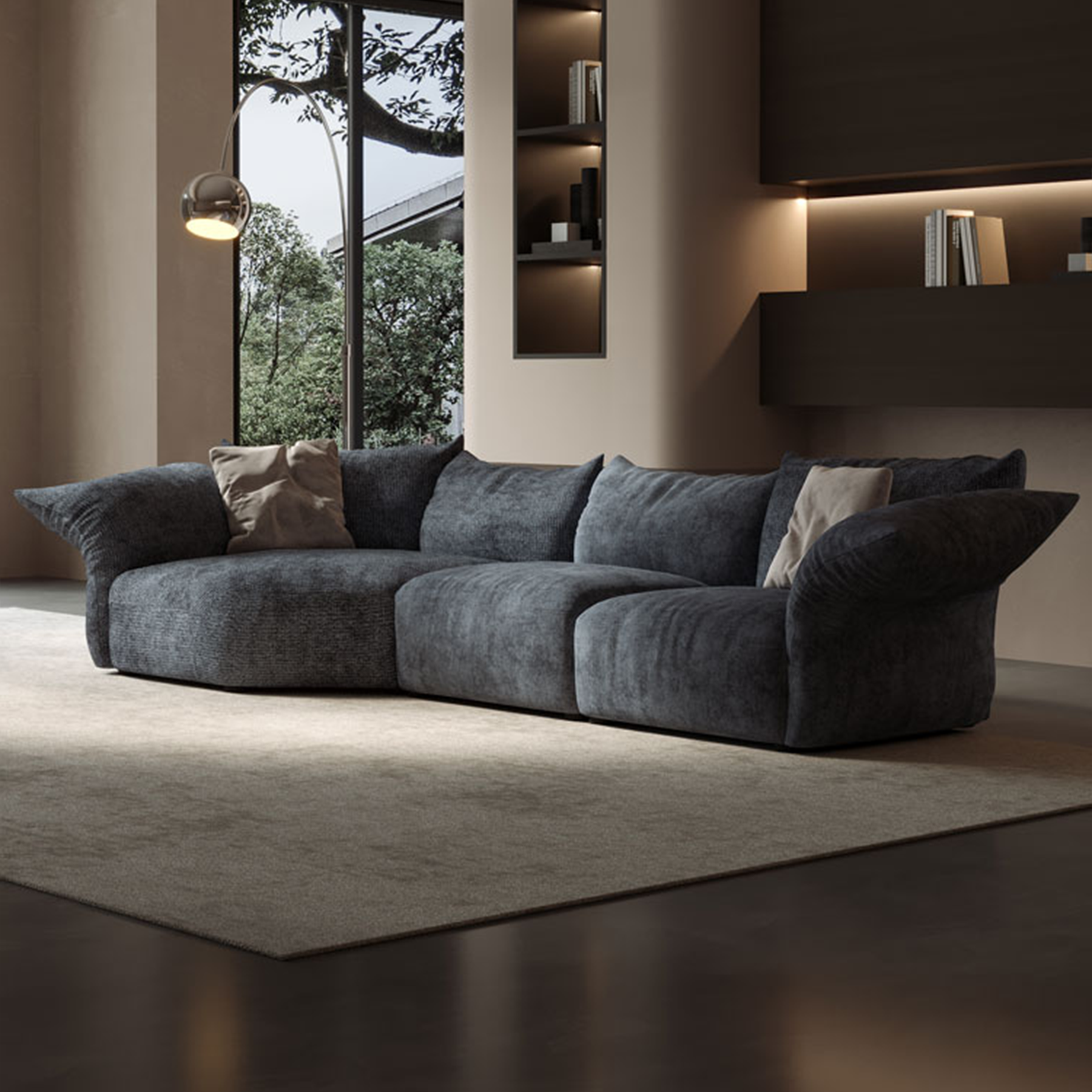 Bloom Curve Chenille Sectional
