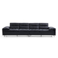 Lewis Adjustable Backrest Ultra-Wide Leather Sofa