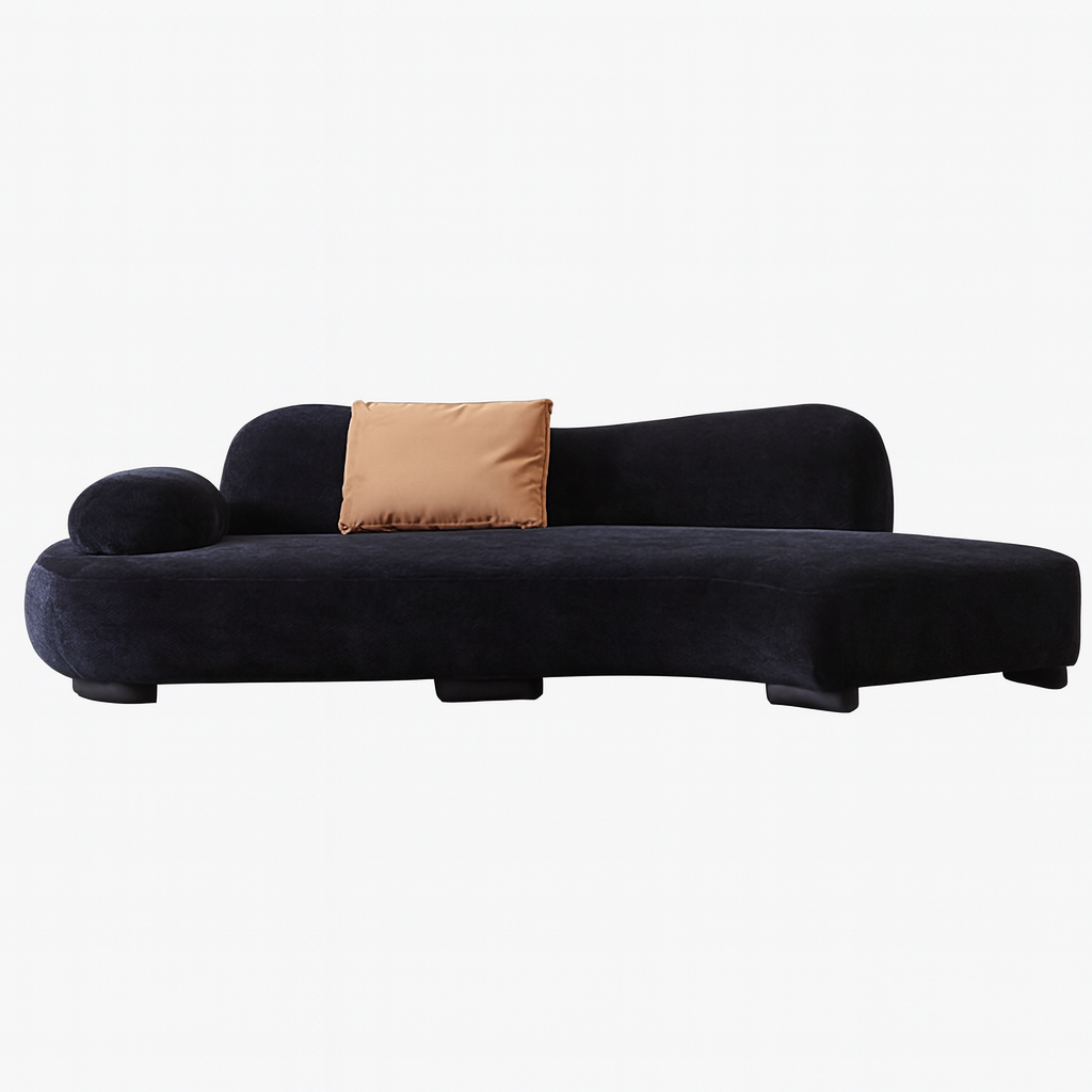 Velvet Curved Sectional Sofa