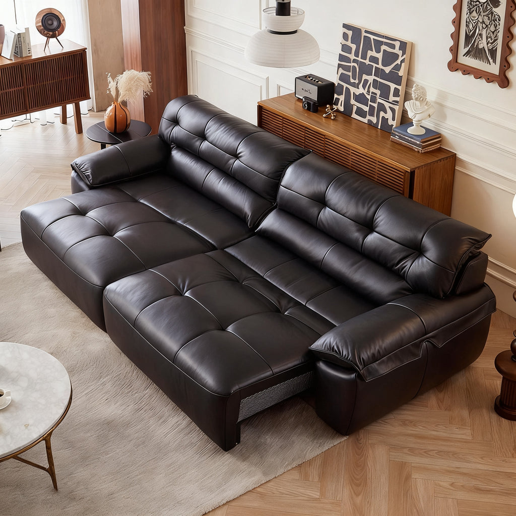 Ridhay Leather Sleeper Sofa