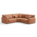 Milano Moda Minimalist Brown Corner Sofa
