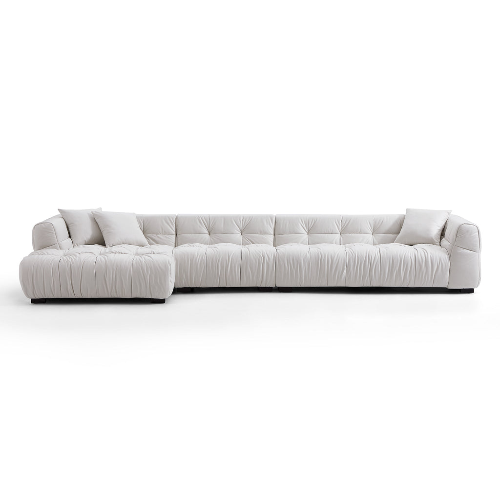 Boba Cream Leathaire Sectional Set