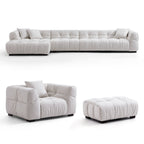 Boba Cream Leathaire Sectional Set