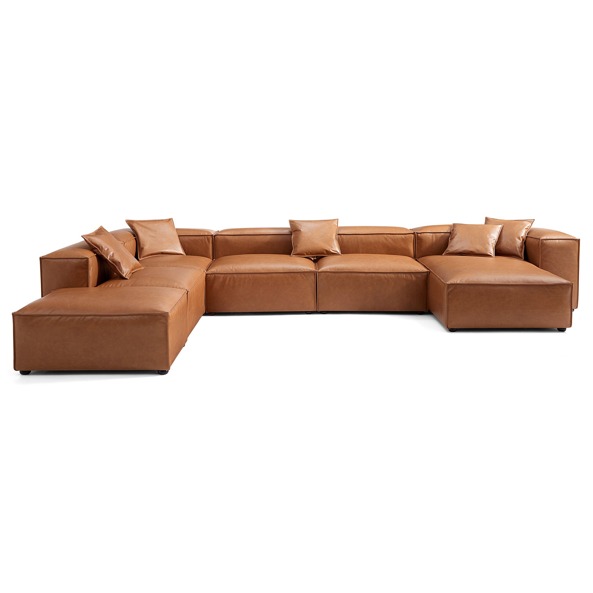 Benthe Modular Tan Open-End Sectional Sofa