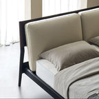 Truffle Cream Leather Bed