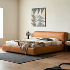 Cinnamon Leather Bed