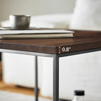 Blacksteel Walnut Storage Side Table