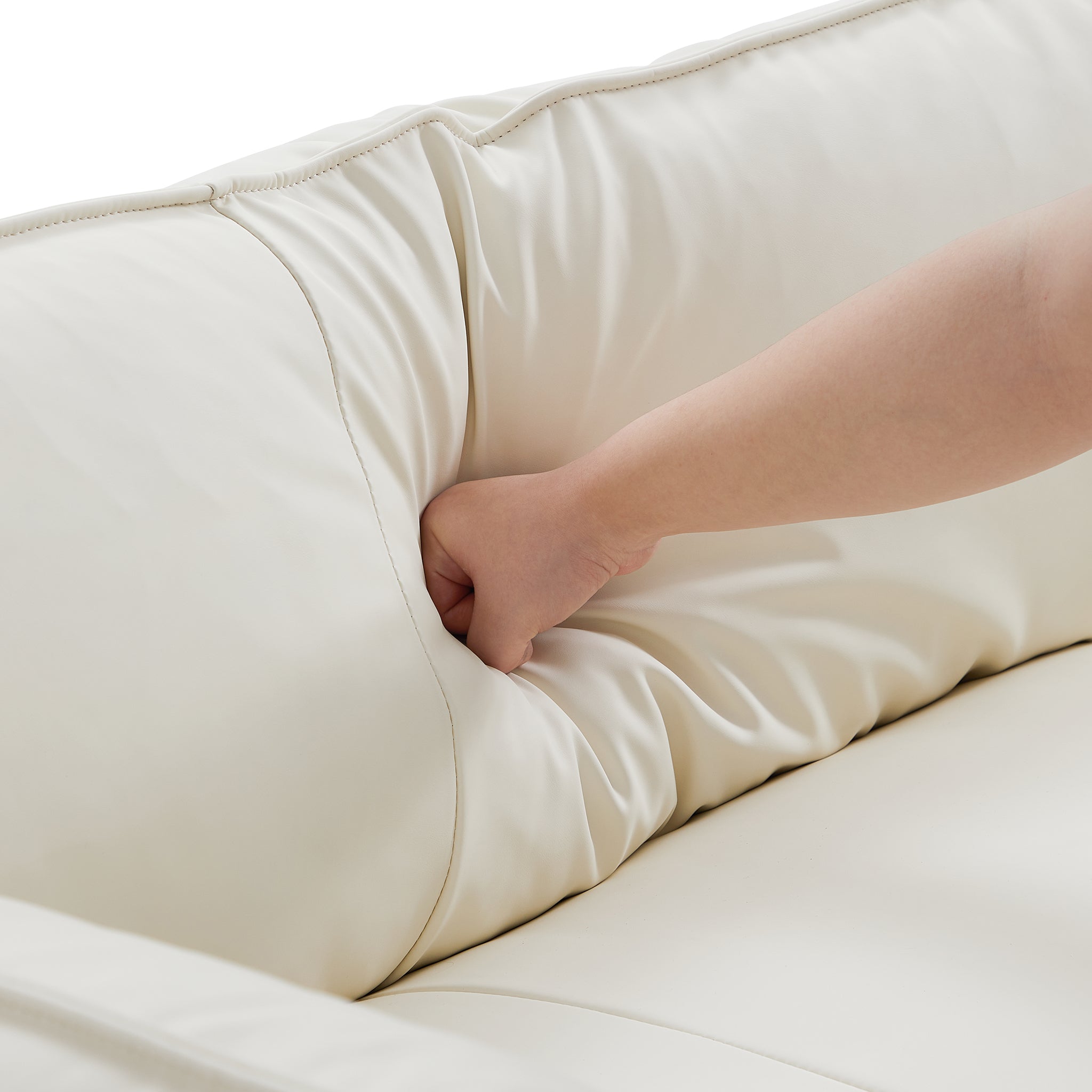 Vanilla Brown Leather Sofa