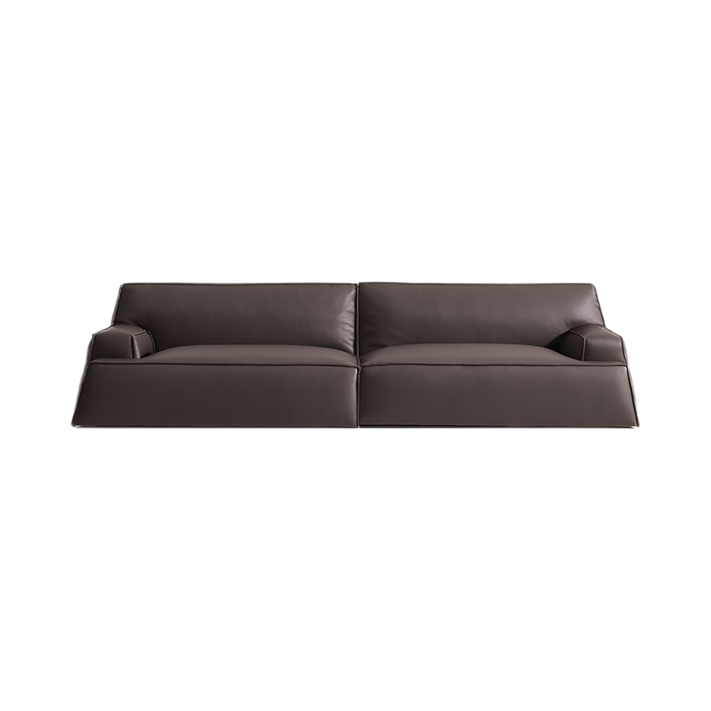 Deacon Minimalist Top Grain Leather Sofa