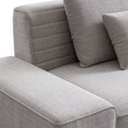 Brandy Channel Tufting Sectional with Coffee Table