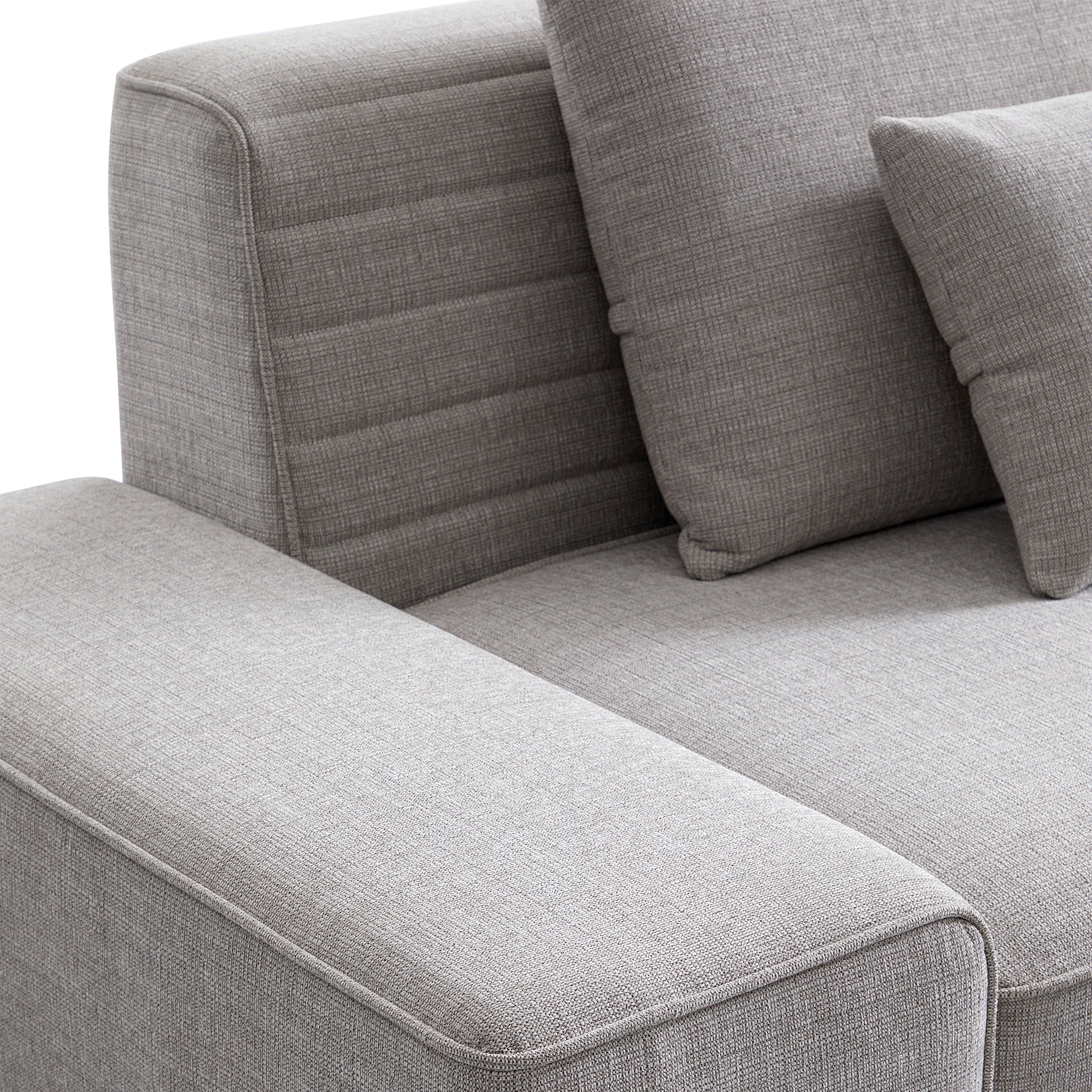 Brandy Channel Tufting Sectional with Coffee Table