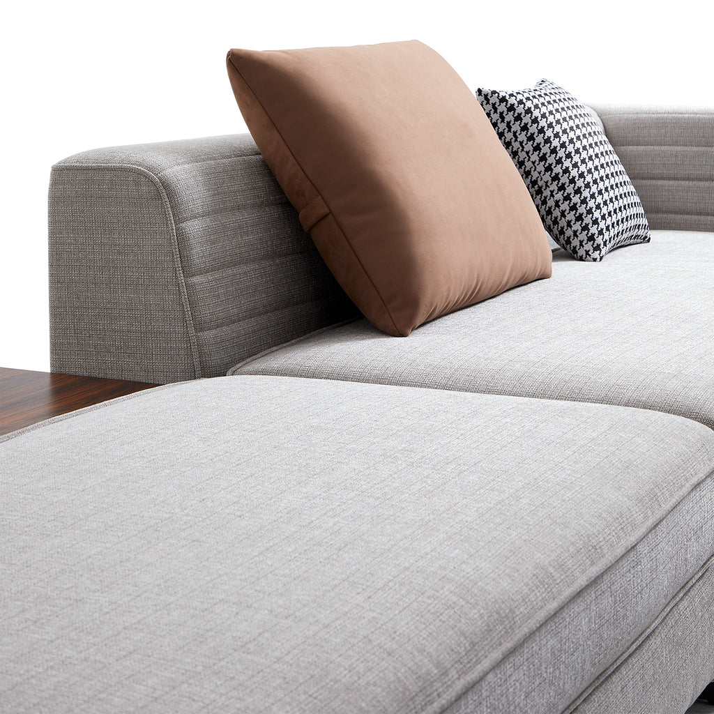 Brandy Channel Tufting Sectional with Coffee Table