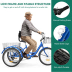 Tricycle adulte 26 pouces, 3 roues, 7 vitesses