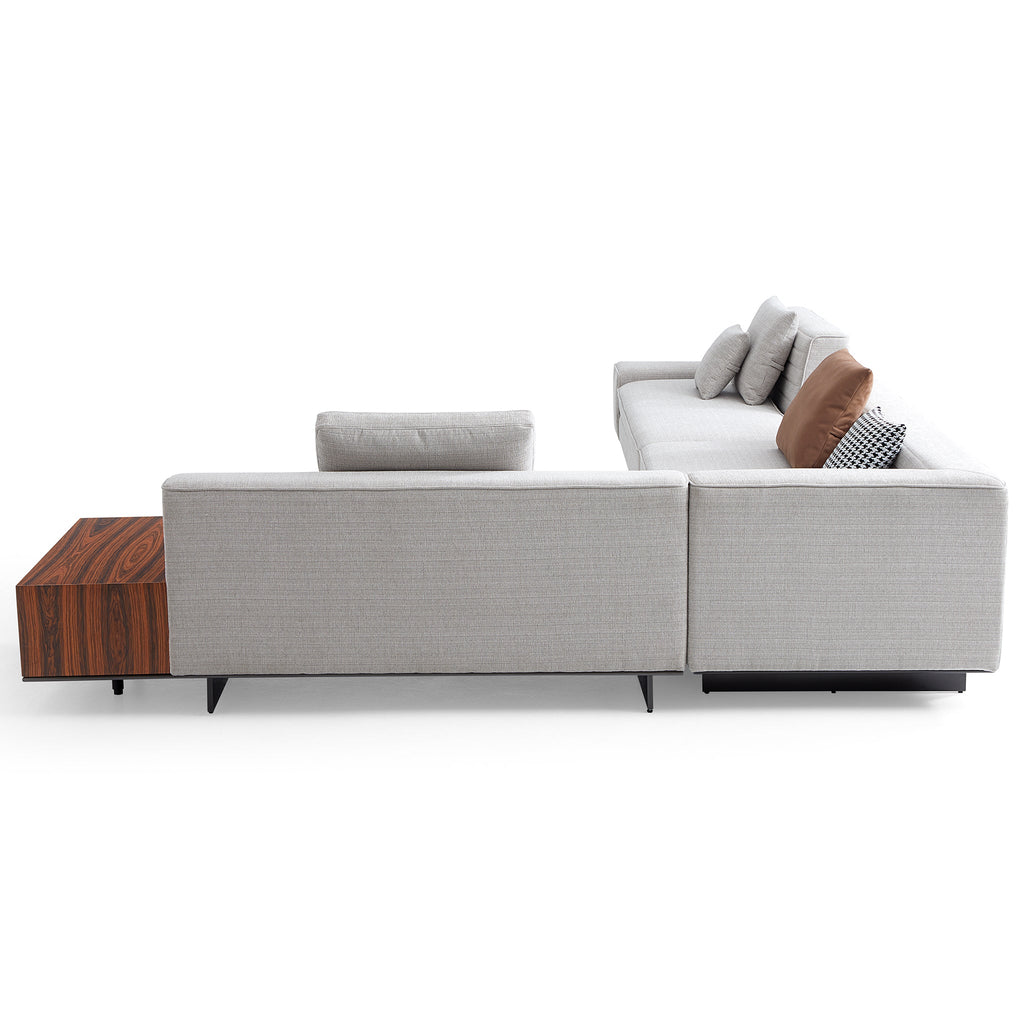 Brandy Channel Tufting Sectional with Coffee Table