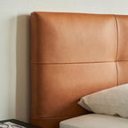 Toffee Brick Leather Bed