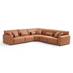 Milano Moda Minimalist Brown Corner Sofa