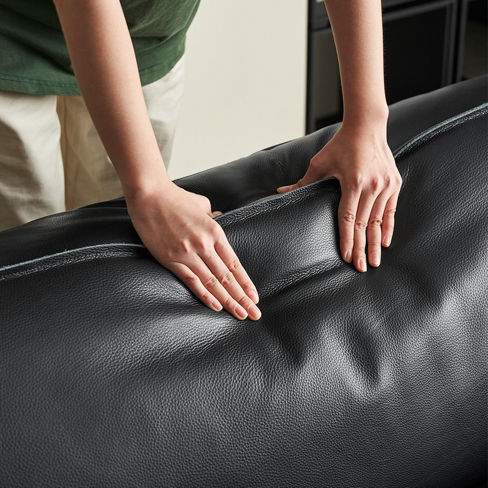 Deacon Minimalist Top Grain Leather Sofa