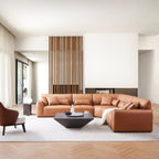 Milano Moda Minimalist Brown Corner Sofa
