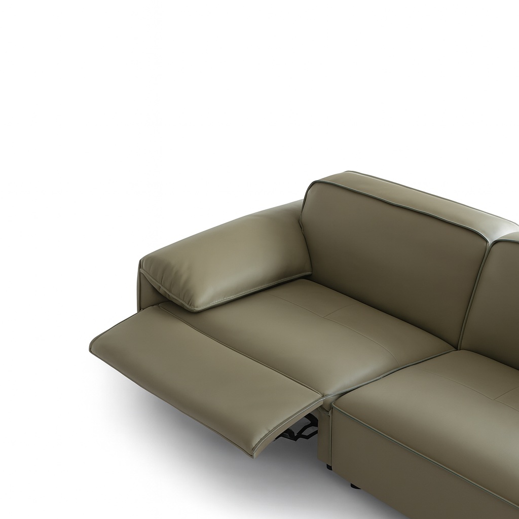 Elara Top Grain Leather Power Recliner Sofa