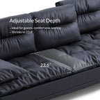 Lewis Adjustable Backrest Ultra-Wide Leather Sofa
