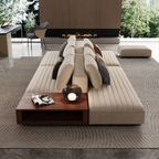 Brandy Channel Tufting Sectional with Coffee Table