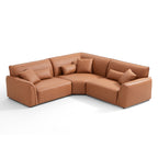 Milano Moda Minimalist Brown Corner Sofa