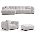 Boba Cream Leathaire Sectional Set
