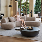 Nestled Curved Open-End Sectional Sofa