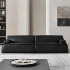 Deacon Minimalist Top Grain Leather Sofa