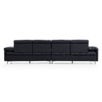 Lewis Adjustable Backrest Ultra-Wide Leather Sofa