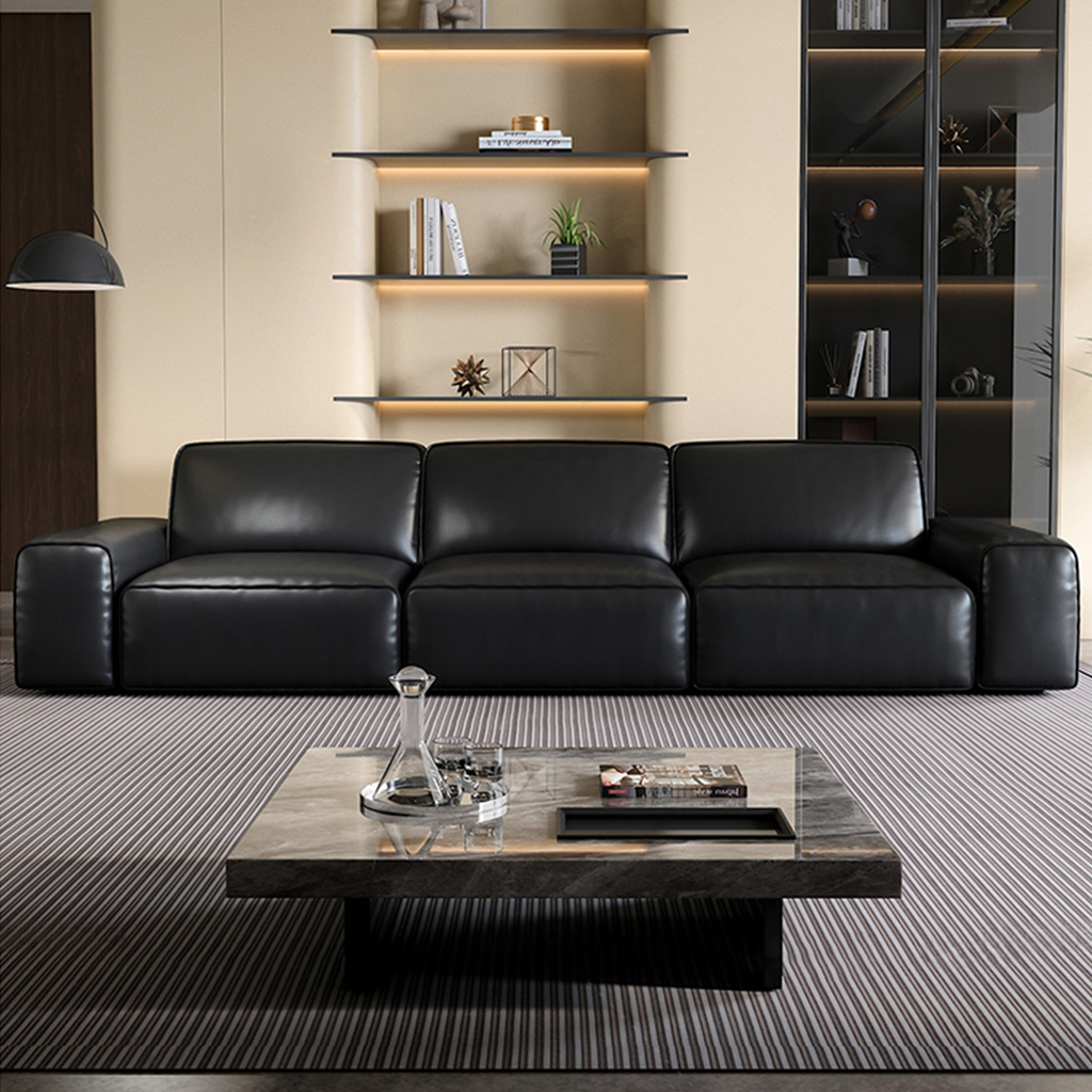 Domus Leather Power Sleeper Sofa