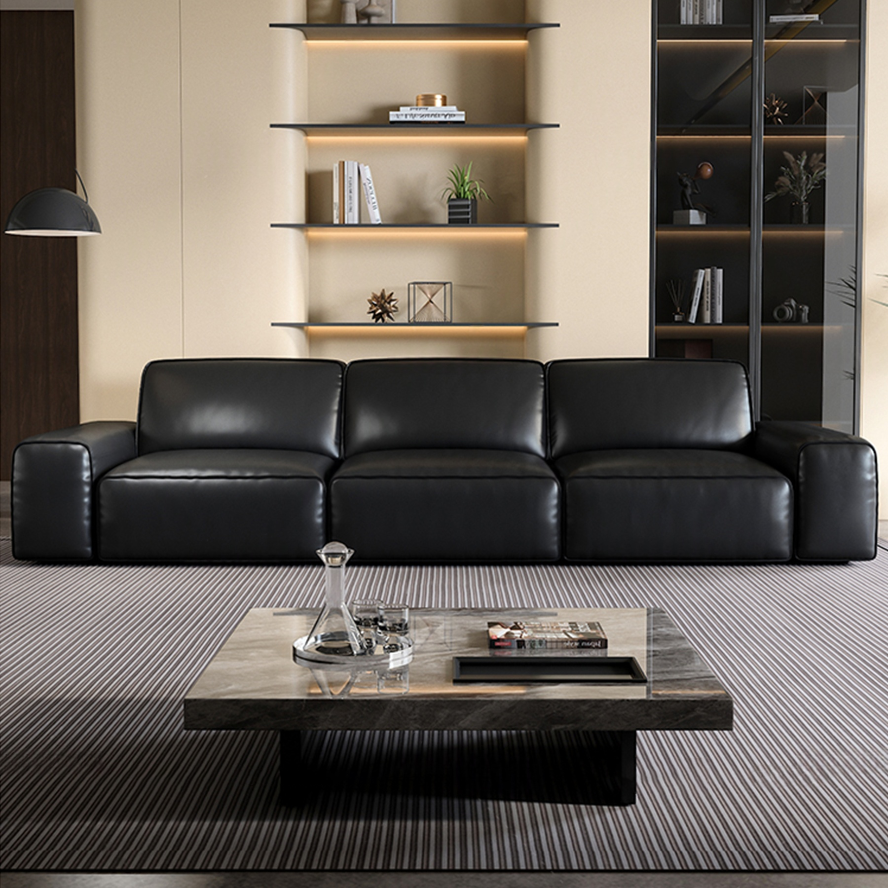 Domus Leather Power Sleeper Sofa