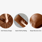 Vanilla Brown Leather Sofa